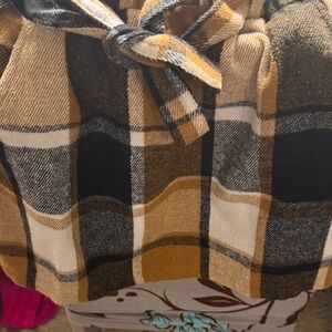 Plaid Skirt with Bow Detail